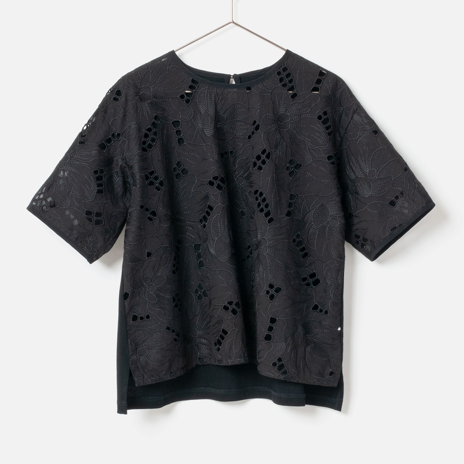 [Harriss] Cutwork Embroidery Lace Pullover