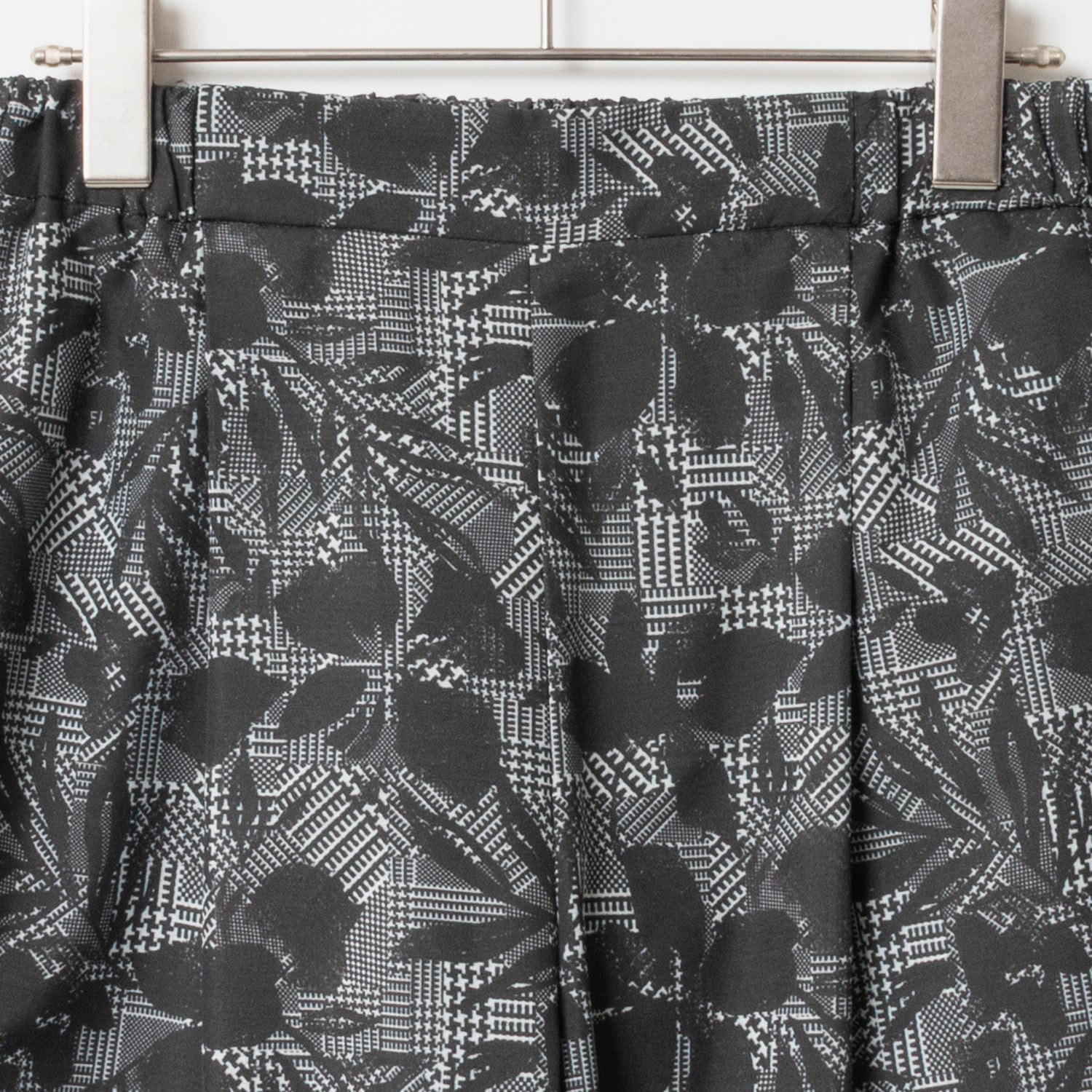 [Harriss] Printed semi-wide pants_Black(80)