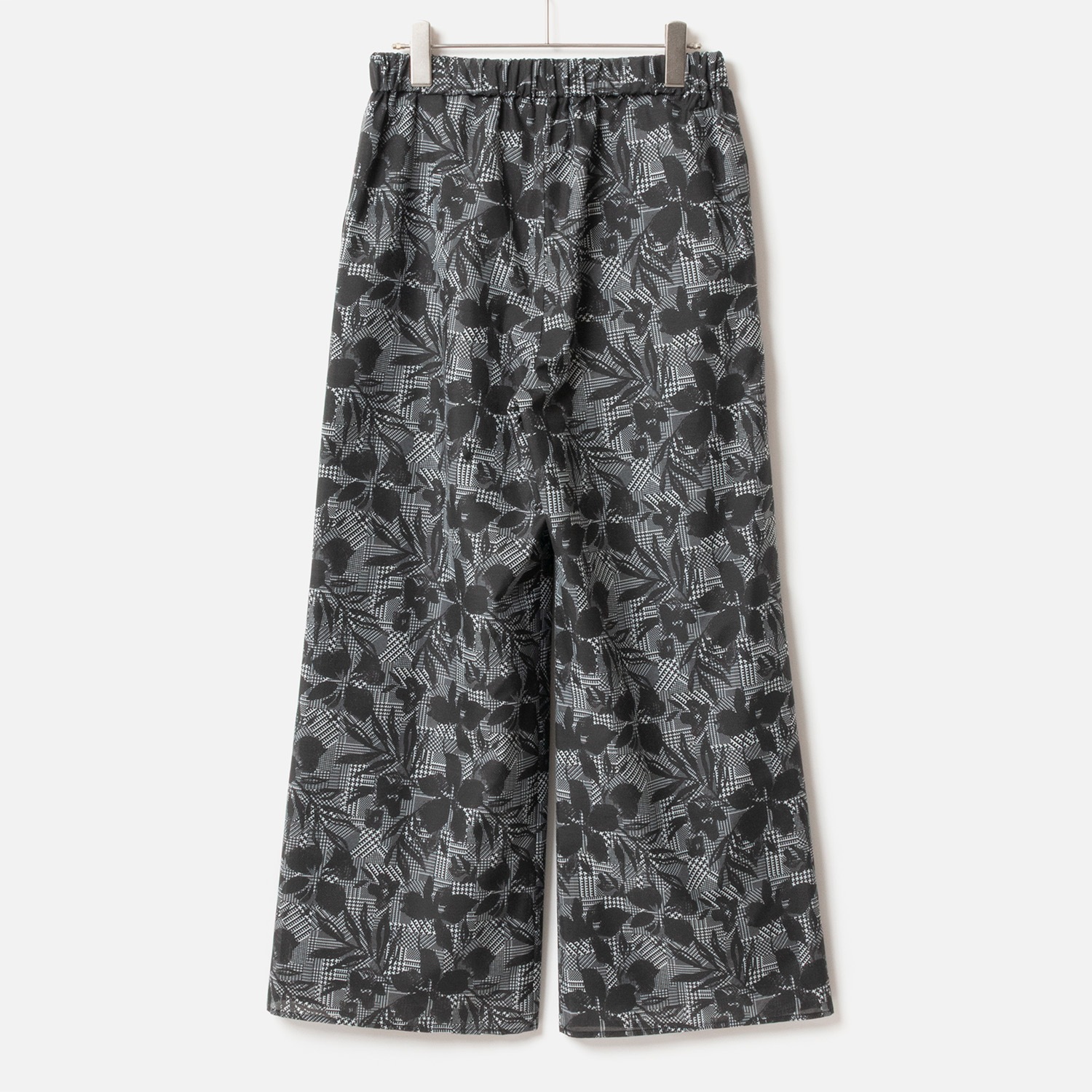 [Harriss] Printed semi-wide pants_Black(80)