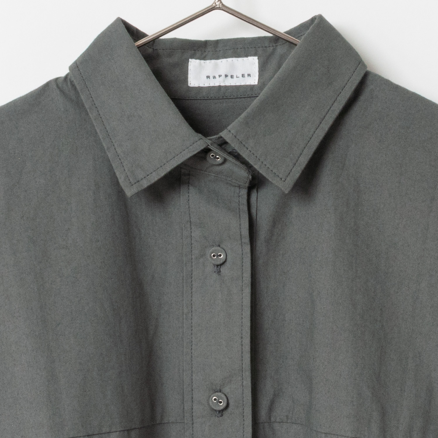 [RaPPELER] Cocoon Silhouette Blouse_Charcoal gray(81)