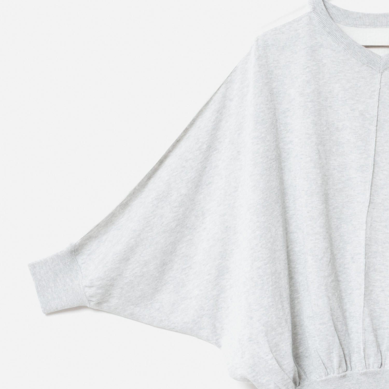 [Harriss] Woven combination 2-way knit pullover