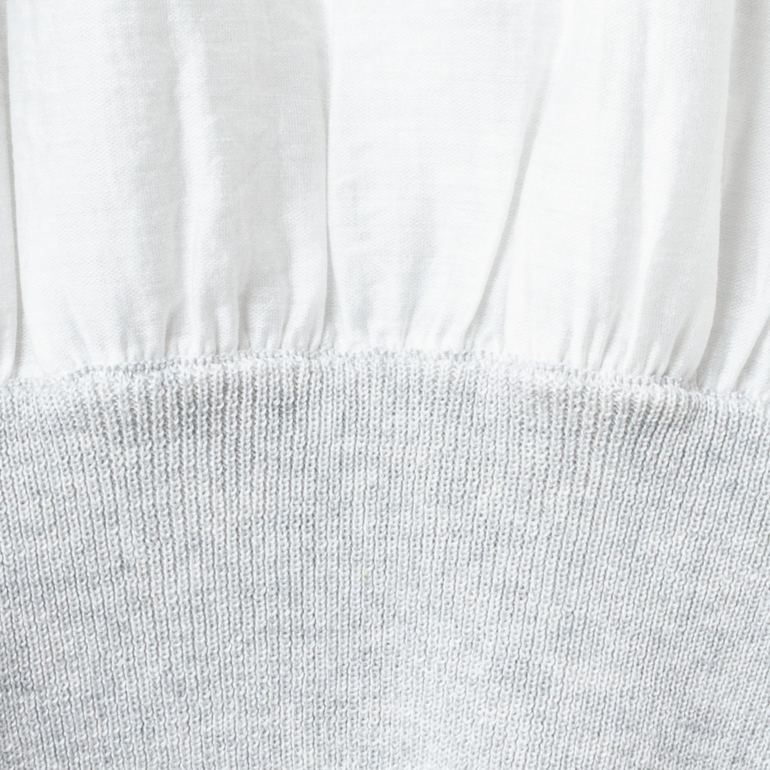 [Harriss] Woven combination 2-way knit pullover