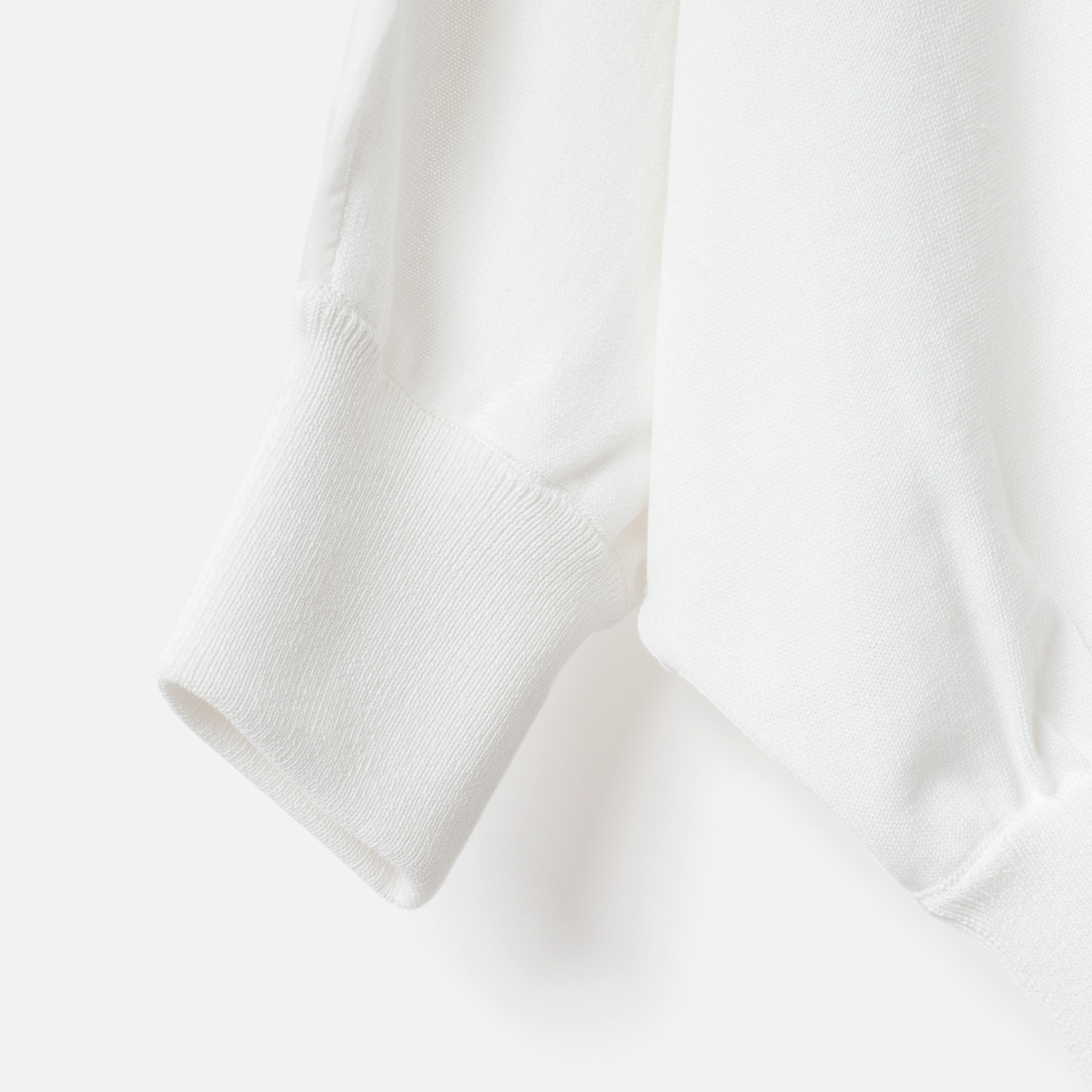 [Harriss] Woven combination 2-way knit pullover