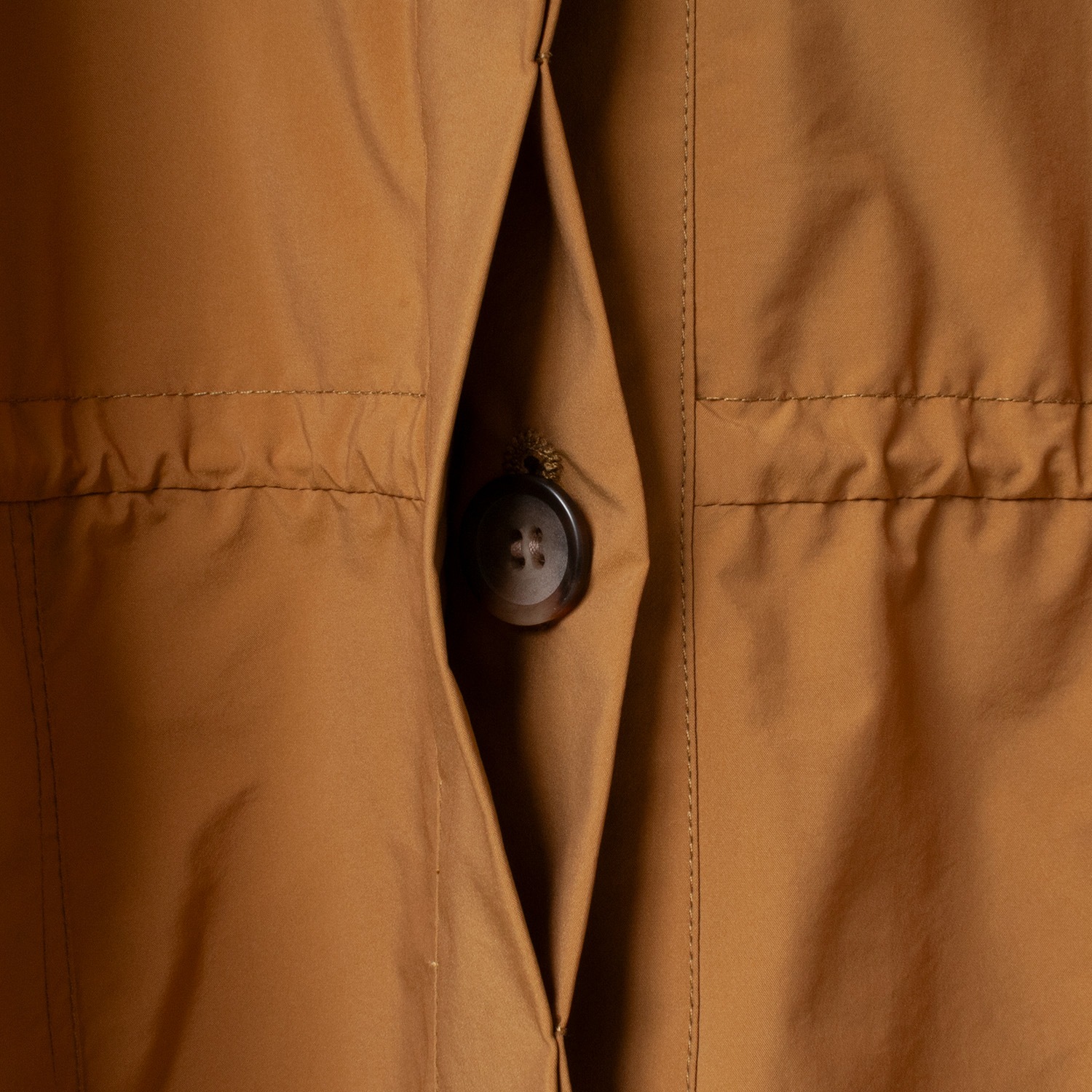 [Harriss] Gather stand collar long coat