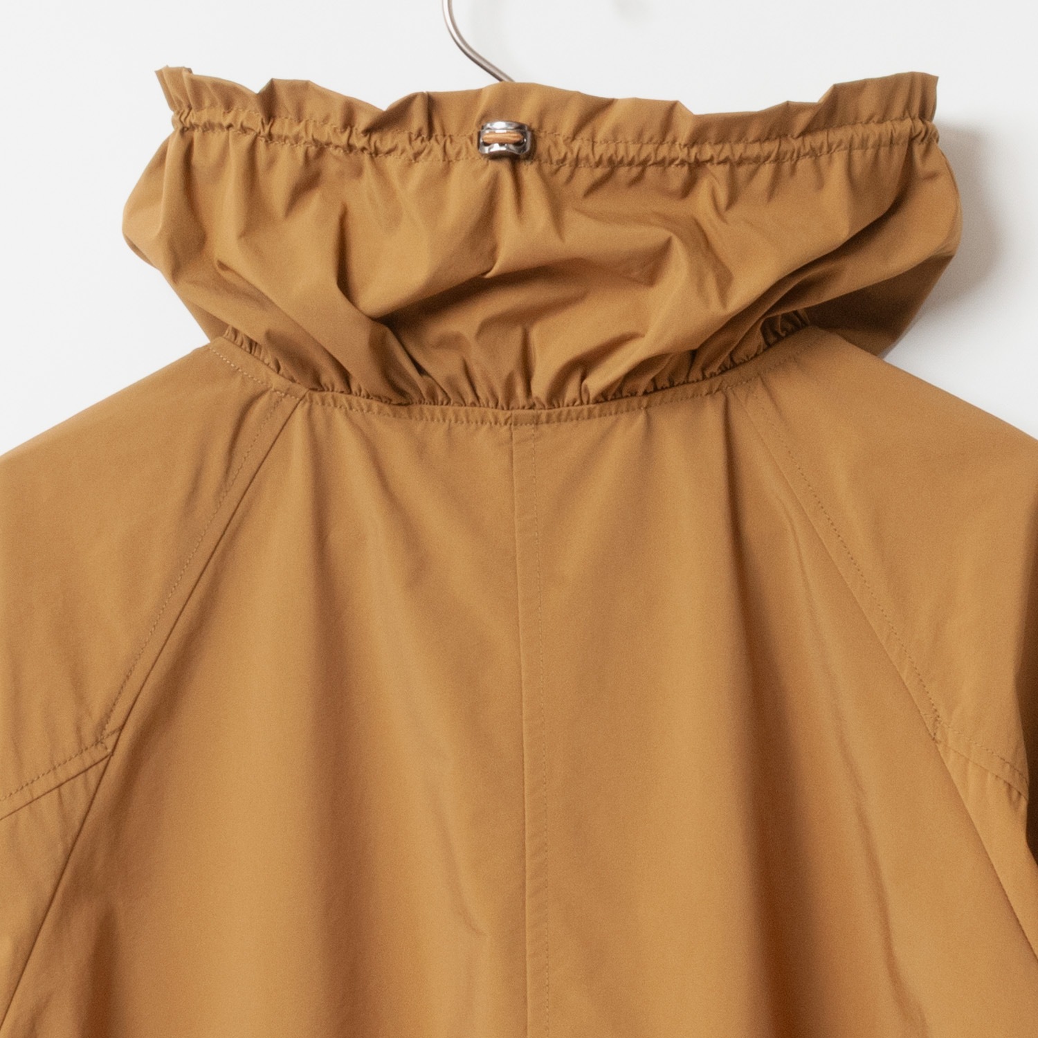 [Harriss] Gather stand collar long coat