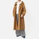 [Harriss] Gather stand collar long coat
