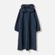 [Harriss] Gather stand collar long coat