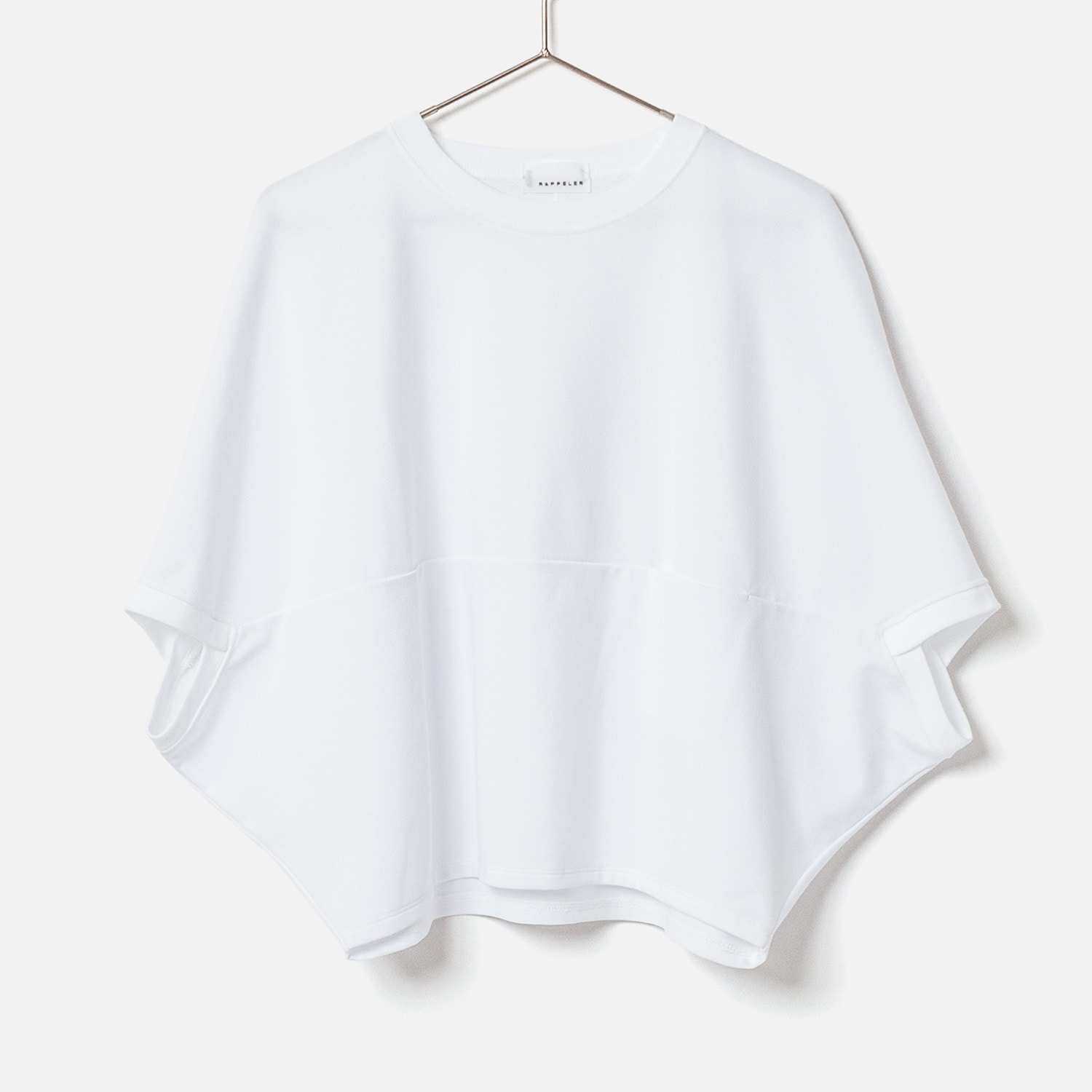 [RaPPELER] Cocoon-style T-shirt_White(01)
