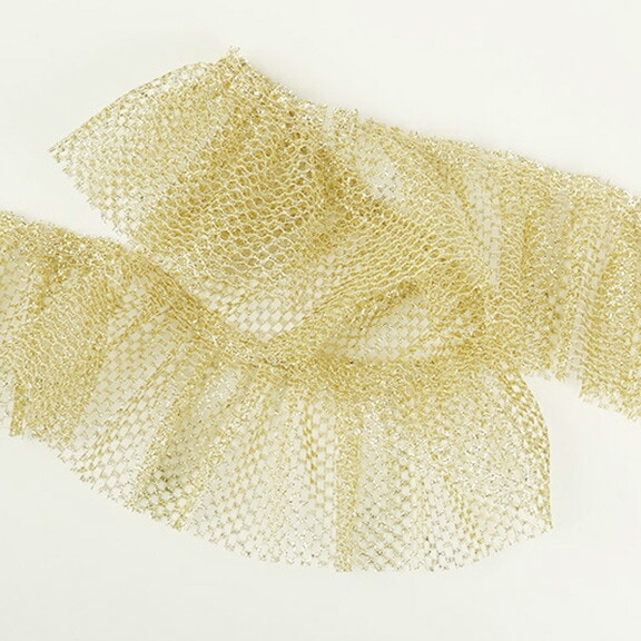 ひらめページ BF366ラメフリルレース(全4色)≪50cm以上10cm単位販売≫｜日暮里