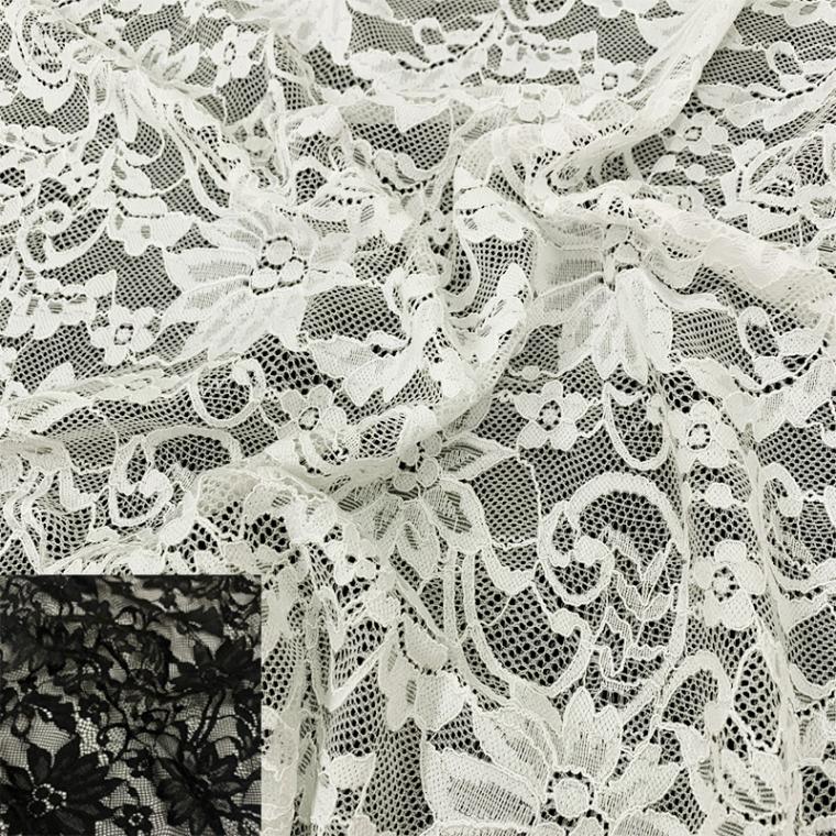 S81★端ケミカルチュール★銀糸キラキラ薔薇✿刺繍レース★ハンドメイドマスク 1m 銀糸入りキラキラ ケミカルレース端 刺繍チュールレース