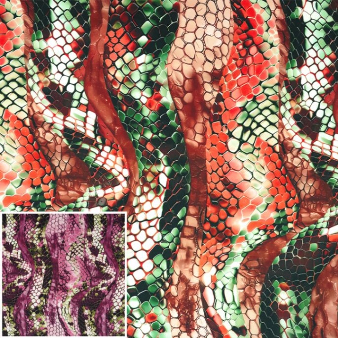 数量限定】ボーダースネイクジョーゼット(全2色)≪50cm以上10cm単位