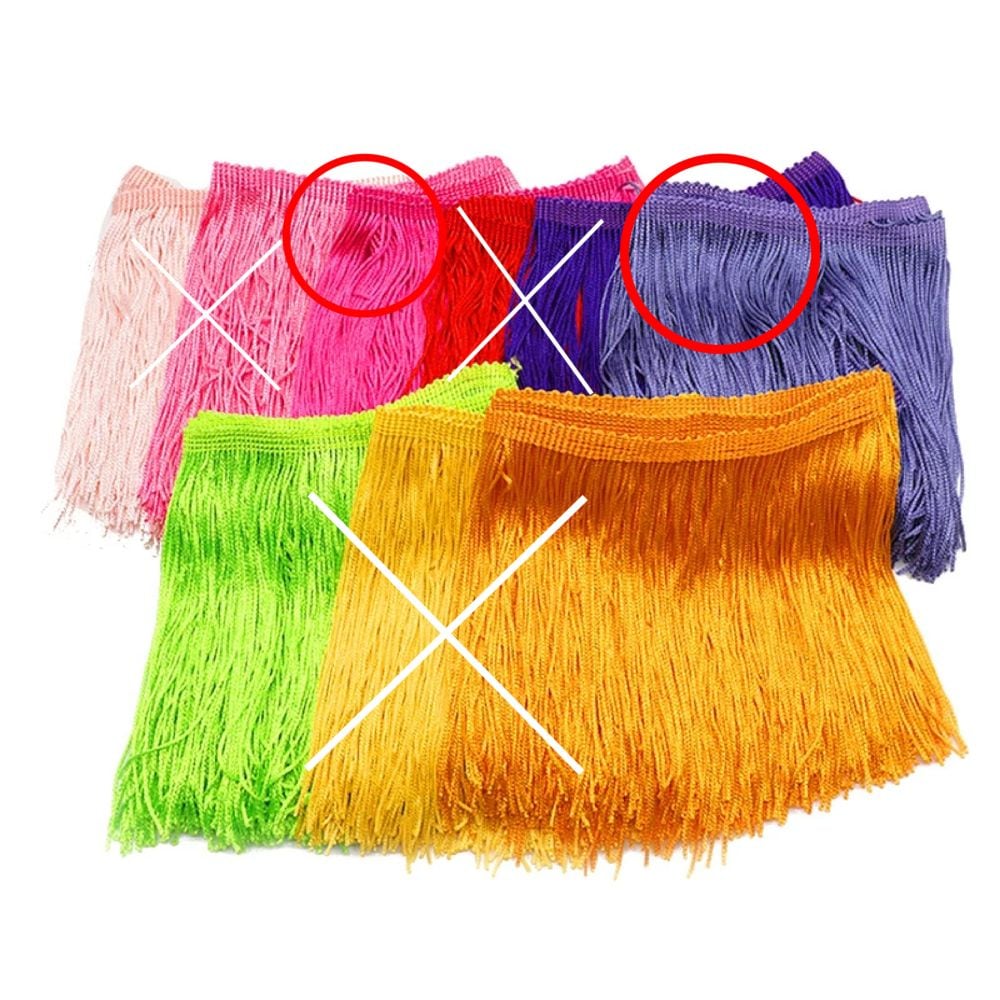 ラスト2色】15cmポリフリンジカラー(ピンク・藤)≪1m単位販売