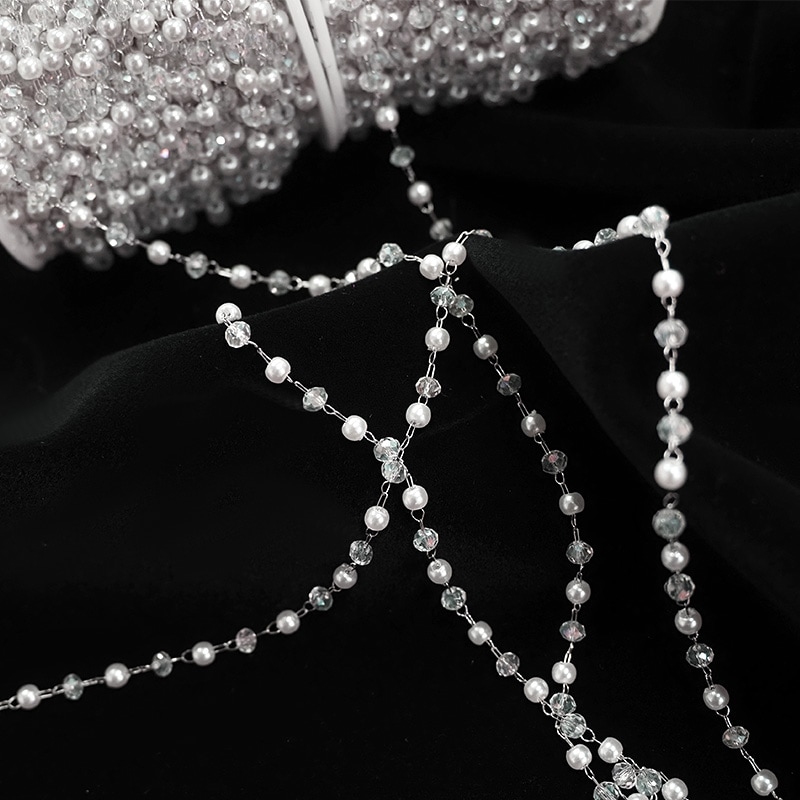 シリアルパールチェーン(全1色)≪50cm以上10cm単位販売≫