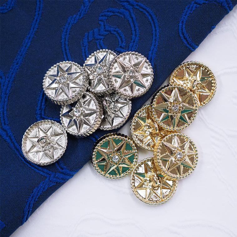 61267オクタグラムボタン(小) 　(全2色)≪3個単位販売≫