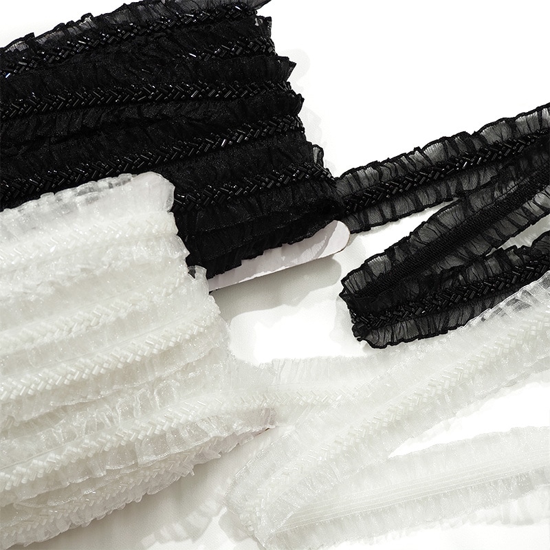 フィッシュボーンフリル(全2色)≪数量「5」から 10cm単位販売≫