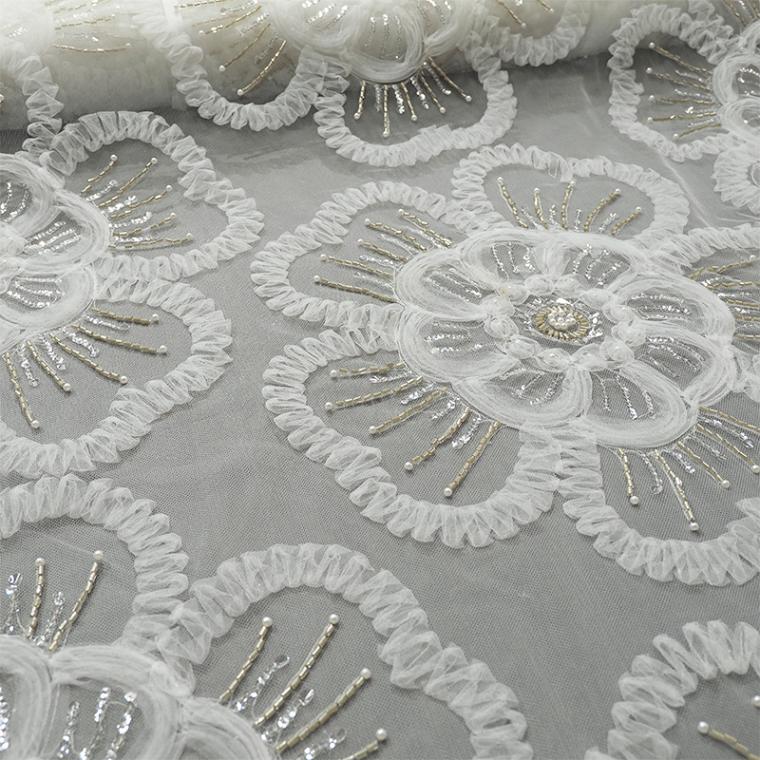 クリームフラワービーズ(全1色)≪50cm以上10cm単位販売≫