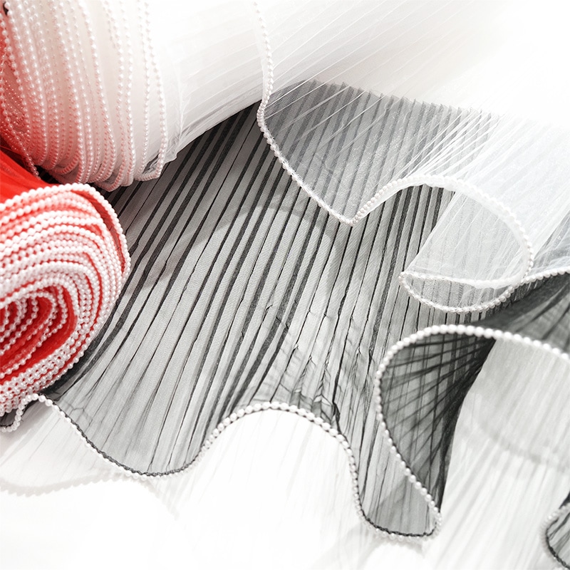 【ネット限定】シアーパールプリーツフリル(全3色)≪1m単位販売≫