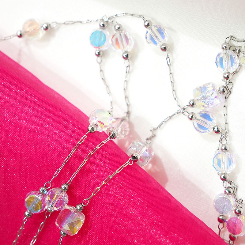 オーロラガラスチェーン(全2色)≪1m単位販売≫