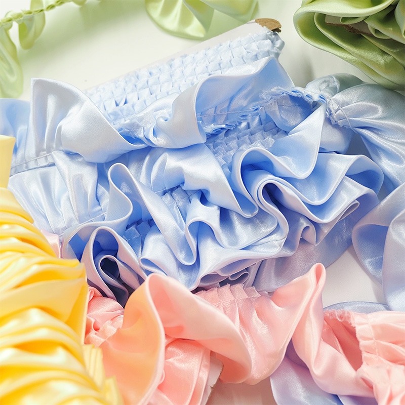 サテンフリル(全11色)≪1m単位販売≫