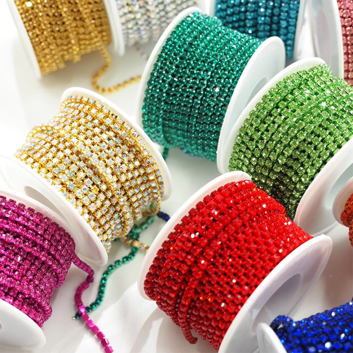 【反売り】SS12ラインストーンチェーン(全11色)≪1反単位販売≫