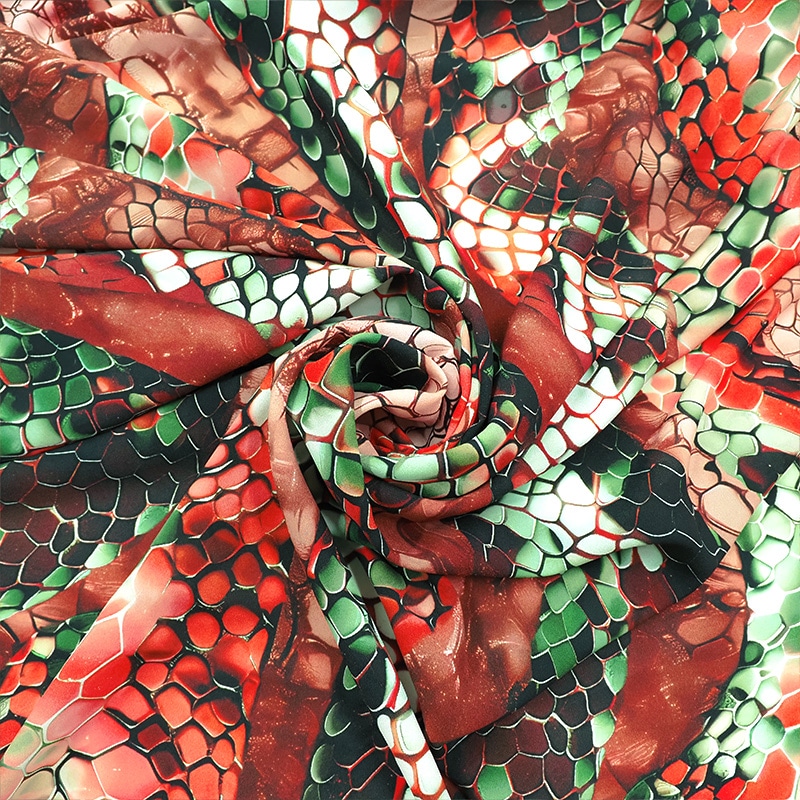 数量限定】ボーダースネイクジョーゼット(全2色)≪50cm以上10cm単位