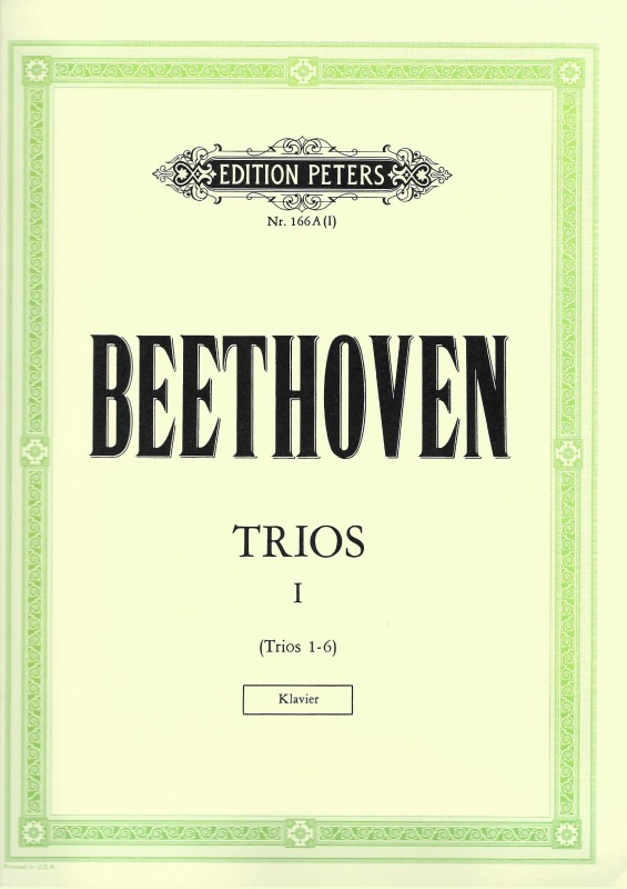 楽譜 ベートーヴェン トリオ I (Trios 1-6)
