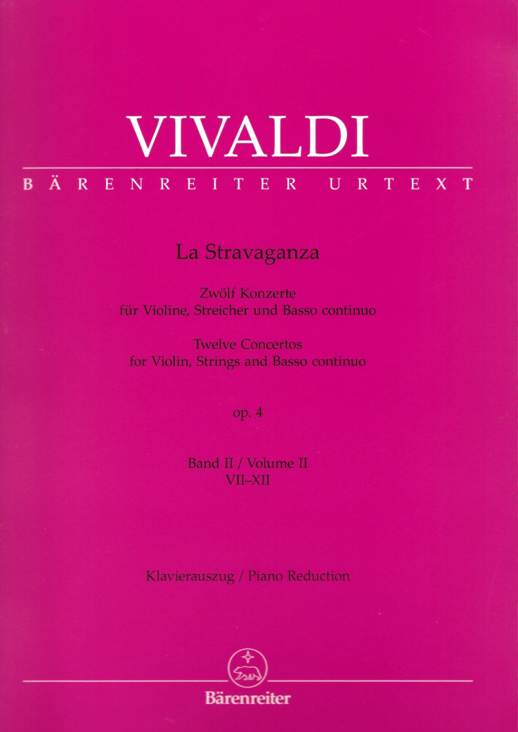 ヴィヴァルディ:ストラヴァガンツァ OP.42/ヴァイオリン、ピアノ(BA)