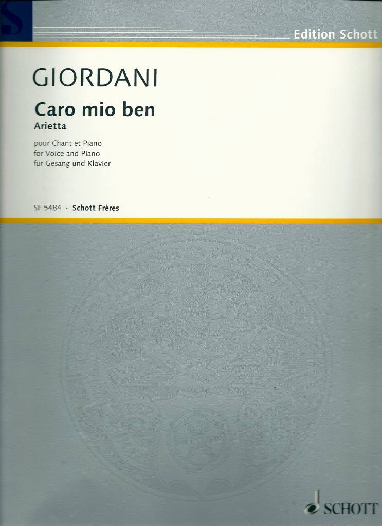 ジョルダーニ カロ ミオ ベン 歌 ピアノ