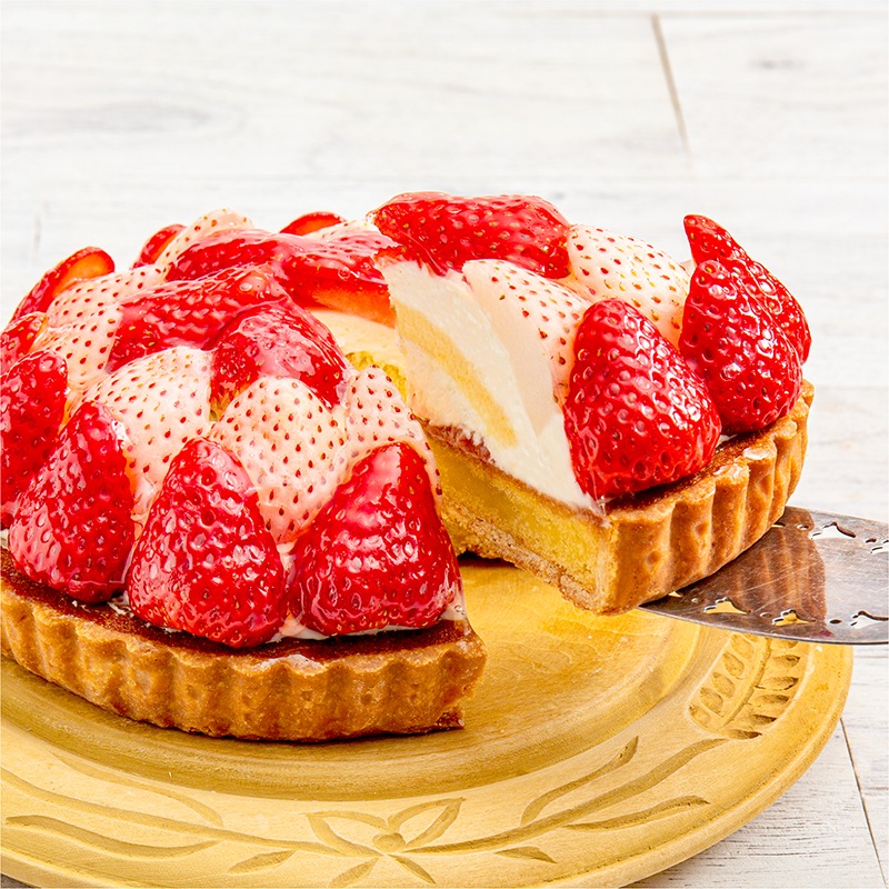 《3月中旬再入荷予定》コーラルベリー 紅ほっぺと白雪小町の紅白タルト【季節限定】