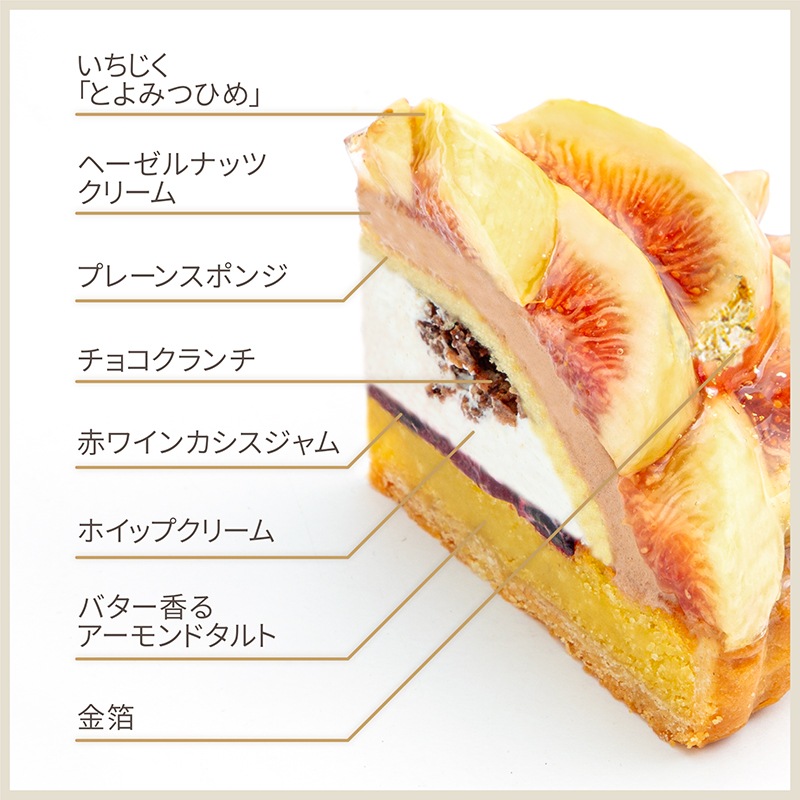 《完売しました》薫るいちじくとヘーゼルナッツのワイン・マリアージュタルト【季節限定】