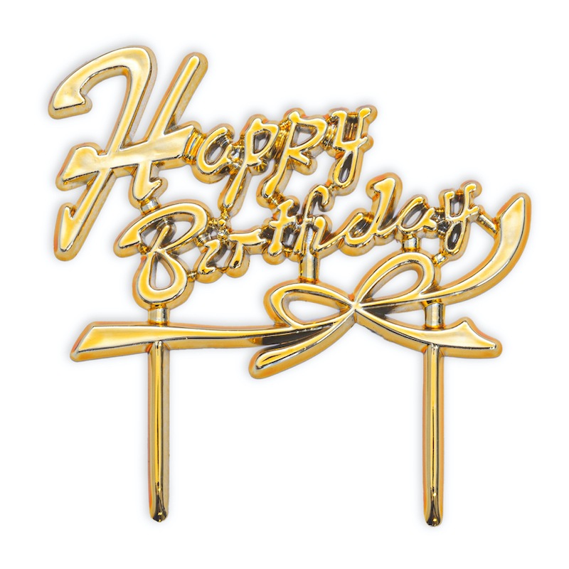 ケーキトッパー バースデーリボン