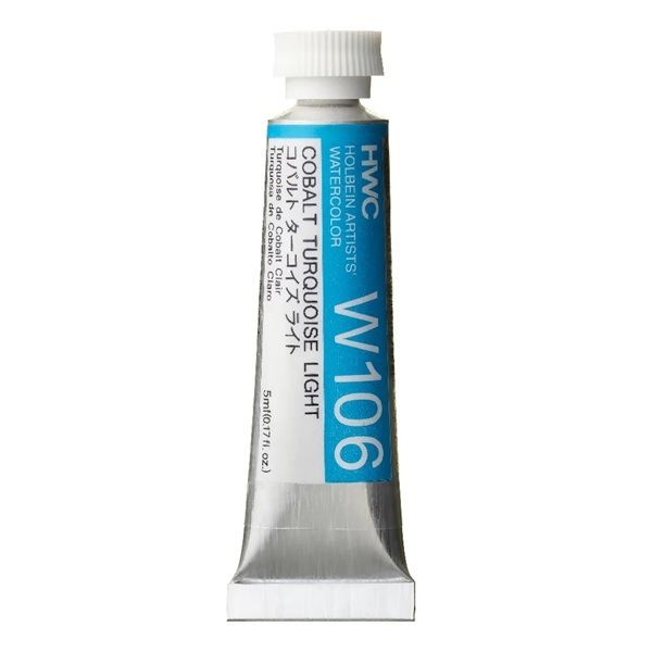 ホルベイン Holbein 透明水彩絵具 2号 5ml W106 コバルトターコイズライト