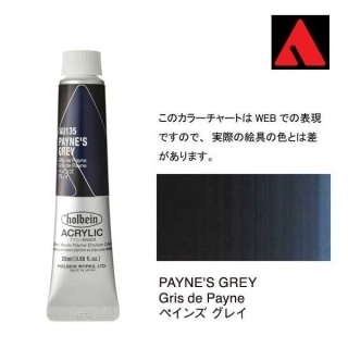 ホルベイン アクリリックカラー 6号（20ml） AU135 ペインズ グレイ