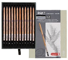 デザイン グラファイト鉛筆12本セット 高品質のスケッチ・デッサン鉛筆