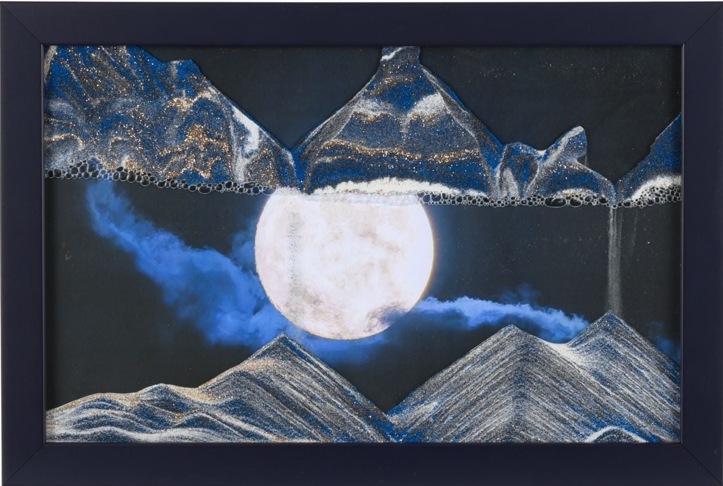 【真作】F6 千日海【月と太陽が出会う海】 gallery購入品 表裏サイン有り 真作】F6 千日海【月と太陽が二人を包む】 gallery購入