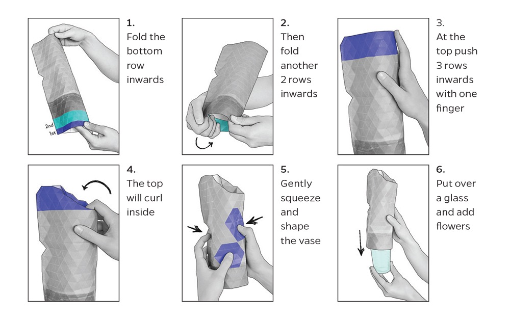 Paper Vase Coverペーパーベースカバー:The Great　Wave 北斎(Sサイズ）