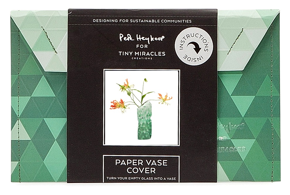 Paper Vase Coverペーパーベースカバー:Green Gradient　(S/Lサイズ)