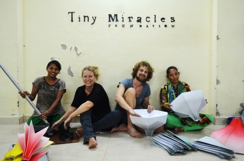 Paper Vase Coverペーパーベースカバー:Green Gradient　(S/Lサイズ)