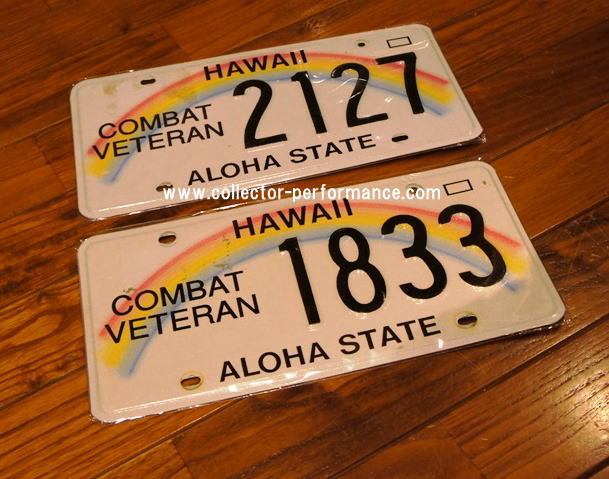 HAWAII ハワイ ナンバープレート 正規品 本物 COMBAT VETERAN | US
