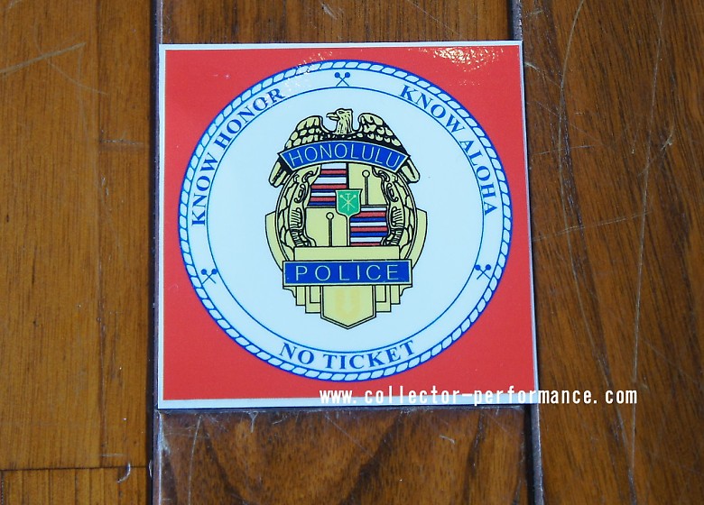 HONOLULU POLICE DEPT ハワイ ホノルル市警 本物 デカール 【公式通販】