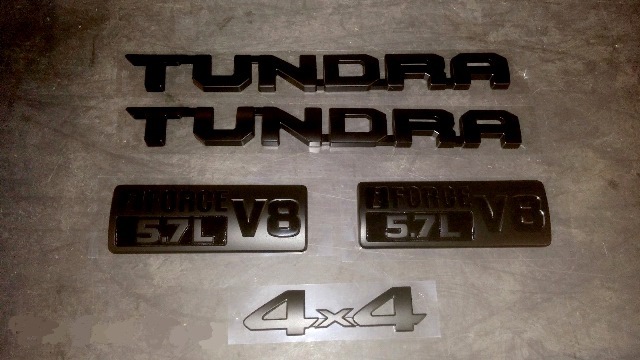 14- タンドラ/TUNDRA USトヨタ純正 TRD PRO ブラック エンブレムSET 