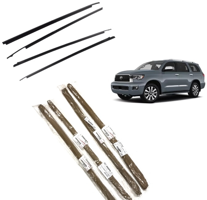 クーポン利用 トヨタセコイア08-16ドアベルト成形4pcキットセット