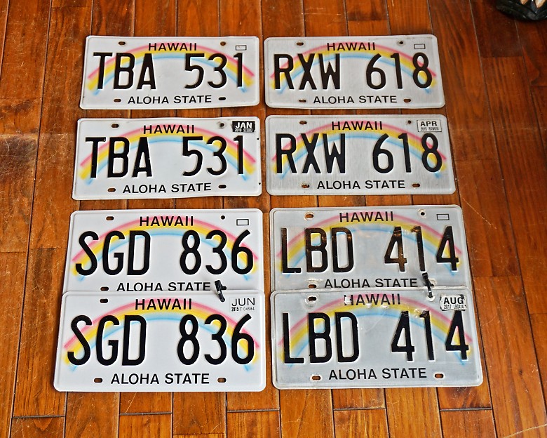 HAWAII ハワイ ライセンスプレート ナンバープレート 正規品 本物 前後