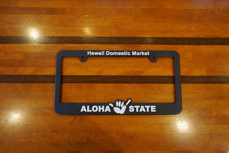 ハワイ Hawaii Domestic Market/HDM shaka HIナンバーフレーム/ライセンスプレートフレーム US
