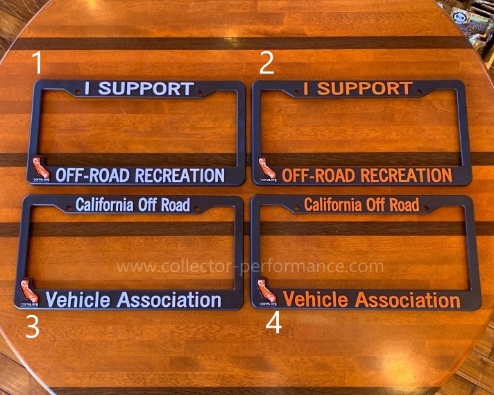 California Off Road Vehicle Association (CORVA) カリフォルニア CORVA ライセンスプレートフレーム/ナンバーフレーム US