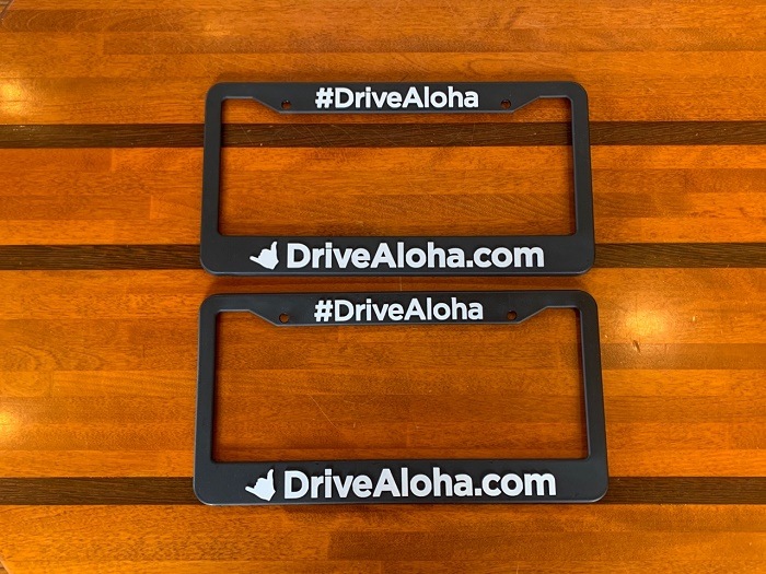ハワイ DRIVE ALOHA ドライブ アロハ ライセンスプレートフレーム/ナンバーフレーム US & Hawaii GOODS