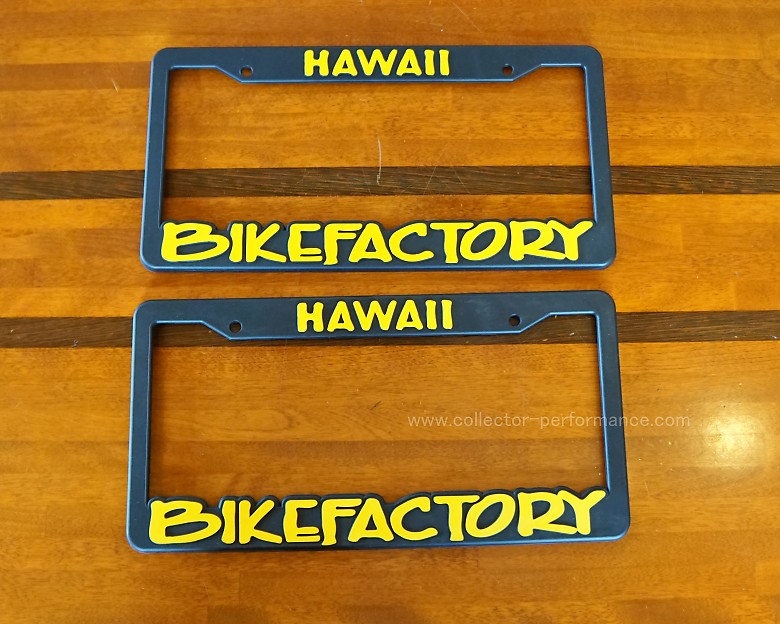 ハワイ BIKE FACTORY HAWAII/バイクファクトリーハワイ ナンバーフレーム イエロー/ホワイト/ゴールド US