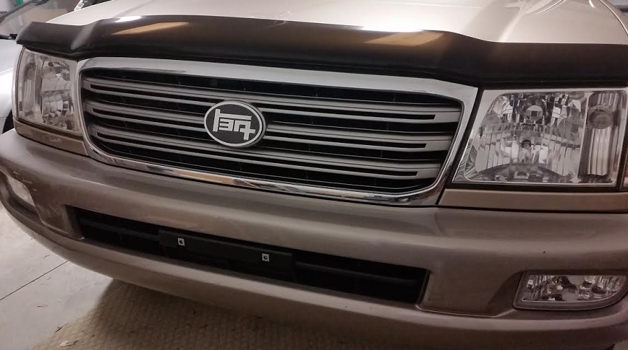 取り寄せ対応！) ランドクルーザー100 トヨタ 旧ロゴ アルミニウム