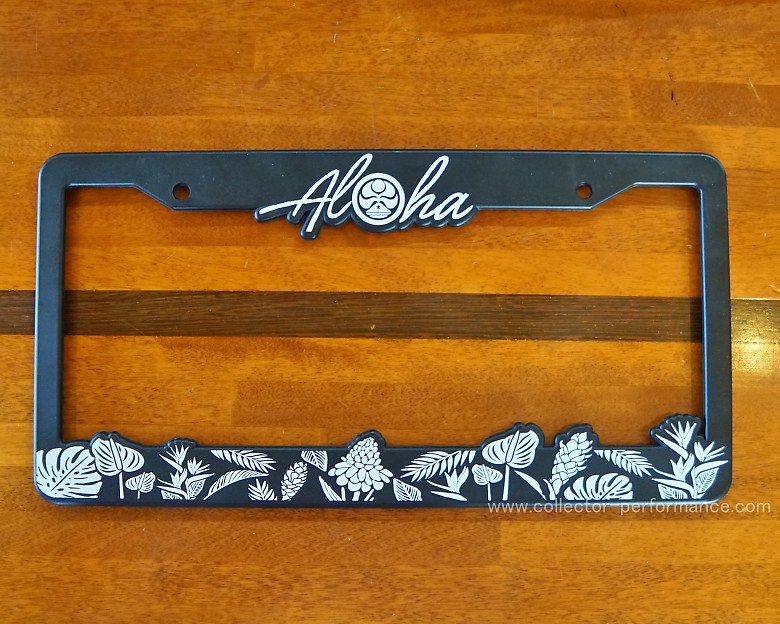 （再入荷！）ハワイ HIC リーフ柄 ライセンスプレート/ナンバーフレーム US & Hawaii GOODS,License Plate