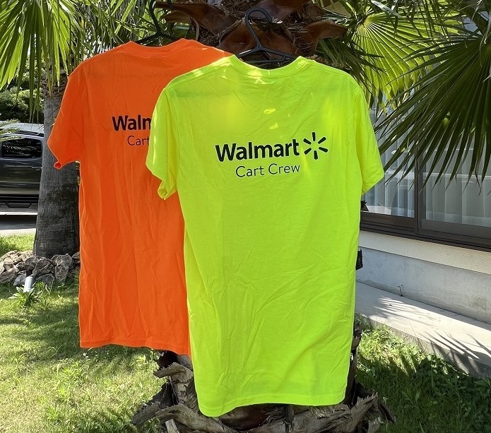 Walmart/ウォルマート Cart Crew Neon Tee カートクルー ネオン Tシャツ（セーフティーオレンジ/セーフティーイエロー